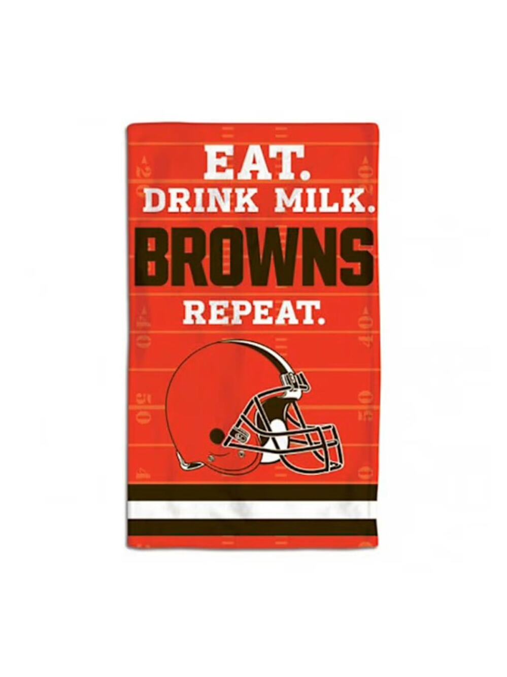 [Cleveland Browns] Football Orange Eat Drink Milk Repeat NFL Burp Cloth NWT Baby